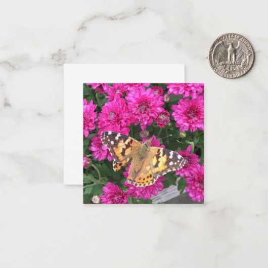 Schmetterlingsmoment Mitteilungskarte (Vorderseite/Rückseite Beispiel)