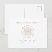Schmetterlingsmond Postkarte (Vorne/Hinten)