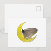 Schmetterlingsmond Postkarte (Vorne/Hinten)