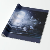 Schmetterlingsmondflug Geschenkpapier (Ungerollt)