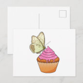 Schmetterlingsmuffin Postkarte (Vorne/Hinten)