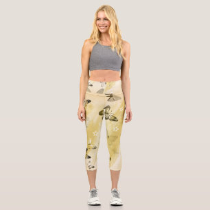 Schmetterlingsmuster 10 capri leggings