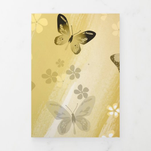 Schmetterlingsmuster 10 dreifach gefaltete urlaubskarte (Cover)