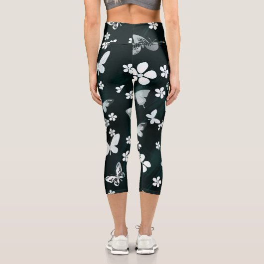 Schmetterlingsmuster 14 capri leggings (Rückseite)