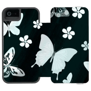 Schmetterlingsmuster 14 incipio watson™ iPhone 5 geldbörsen hülle