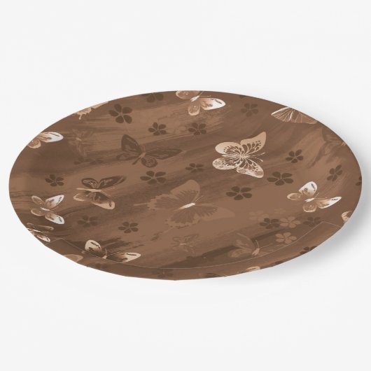 Schmetterlingsmuster 15 pappteller (Schrägansicht)