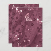 Schmetterlingsmuster 16 mitteilungskarte (Vorne/Hinten)