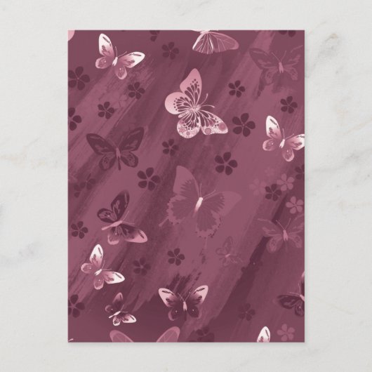 Schmetterlingsmuster 16 postkarte (Vorderseite)