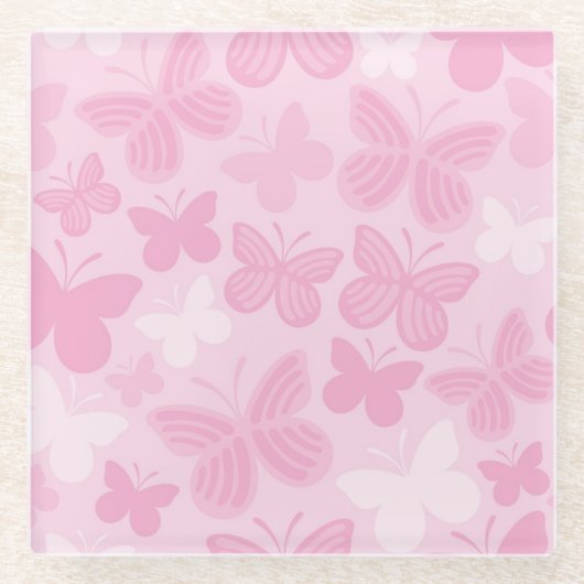 Schmetterlingsmuster 2 glasuntersetzer (Vorderseite)