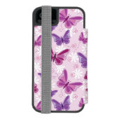 Schmetterlingsmuster 2 incipio iPhone Geldbeutel-Hülle (Folio Rückseite)