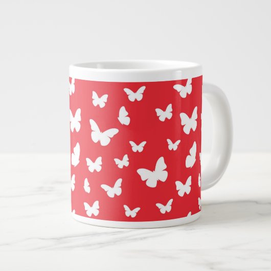 Schmetterlingsmuster 2 Jumbo-Tasse (Vorderseite Rechts)