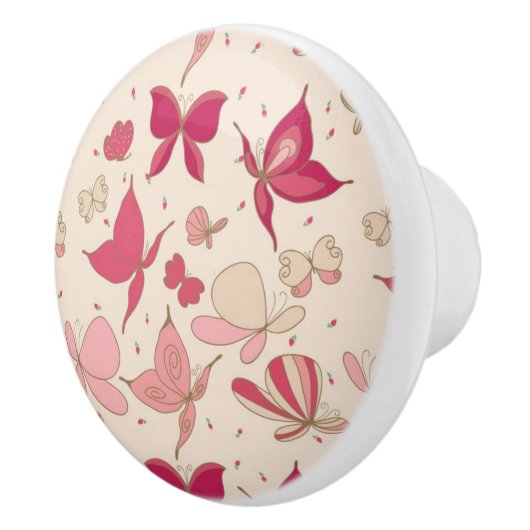 Schmetterlingsmuster 2 keramikknauf (Rechts)