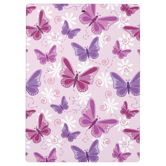 Schmetterlingsmuster 2 klemmbrett (Rückseite)