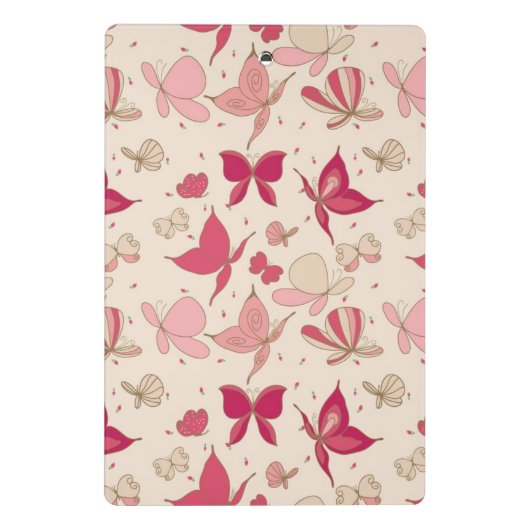 Schmetterlingsmuster 2 mini klemmbrett (Rückseite)