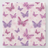 Schmetterlingsmuster 2 steinuntersetzer (Vorderseite)