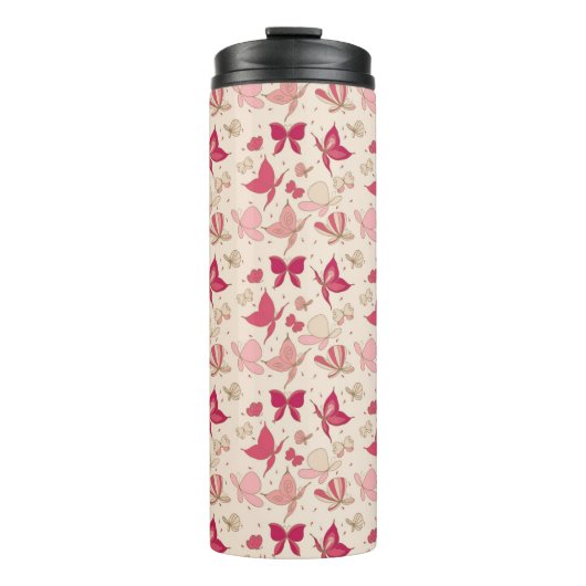 Schmetterlingsmuster 2 thermosbecher (Vorderseite)