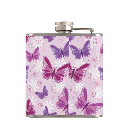 Schmetterlingsmuster 3 flachmann (Rückseite)