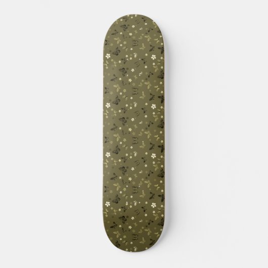 Schmetterlingsmuster 4 skateboard (Vorderseite)