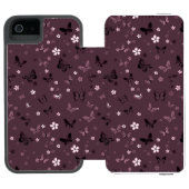 Schmetterlingsmuster 5 incipio iPhone Geldbeutel-Hülle (Folio Geöffnet)