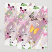 Schmetterlingsmuster 7 dankeskarte (Vorne/Hinten)