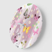 Schmetterlingsmuster 7 große wanduhr (Winkel)