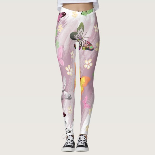 Schmetterlingsmuster 7 leggings (Vorderseite)