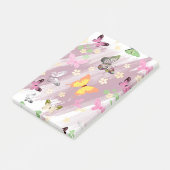 Schmetterlingsmuster 7 post-it klebezettel (angewinkelt)