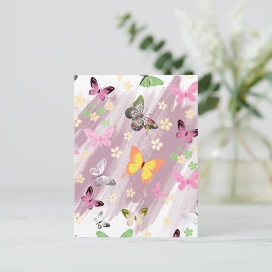 Schmetterlingsmuster 7 postkarte (Stehend Vorderseite)