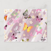 Schmetterlingsmuster 7 postkarte (Rückseite)