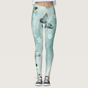 Schmetterlingsmuster 9 leggings