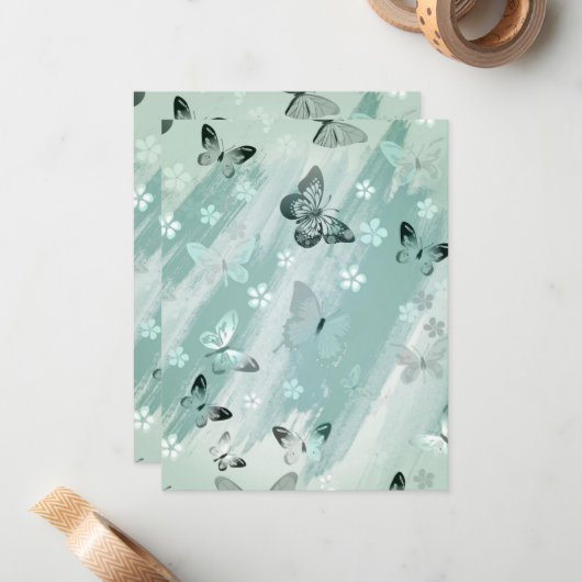 Schmetterlingsmuster 9 mitteilungskarte (Vorderseite/Rückseite Beispiel)