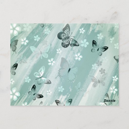 Schmetterlingsmuster 9 postkarte (Rückseite)