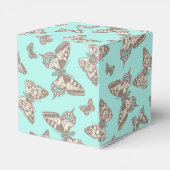 Schmetterlingsmuster Aqua aquamarine Gastgeschenk  Geschenkschachtel (Rückseite)
