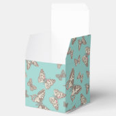 Schmetterlingsmuster aquamarin danke Ihnen Gastges Geschenkschachtel (Geöffnet)
