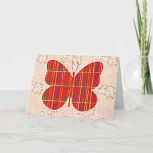 Schmetterlingsmuster auf Muster Art Note Card 3 Karte