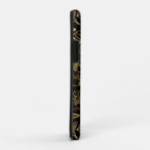 Schmetterlingsmuster aus Gold-Blume Case-Mate iPhone Hülle (Hinten/Rechts)