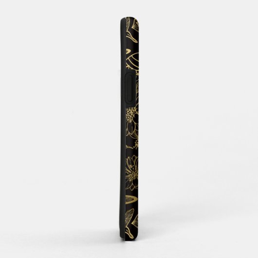 Schmetterlingsmuster aus Gold-Blume Case-Mate iPhone Hülle (Hinten/Rechts)