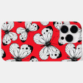 Schmetterlingsmuster aus Kohl in Rot Case-Mate iPhone Hülle (Rückseite (Horizontal))