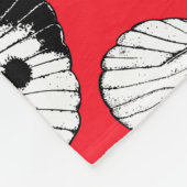 Schmetterlingsmuster aus Kohl in Rot Fleecedecke (Ecke)