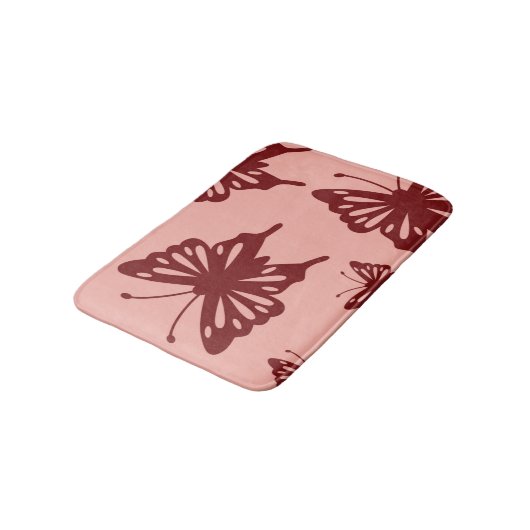 Schmetterlingsmuster Badematte (Schrägansicht)
