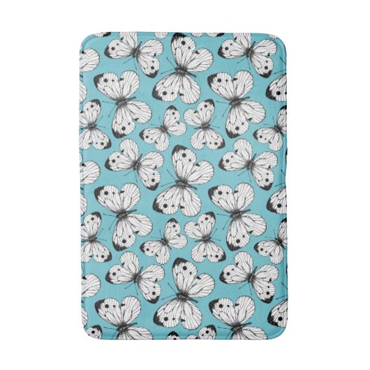 Schmetterlingsmuster Badematte (Vorderseite Vertikal)