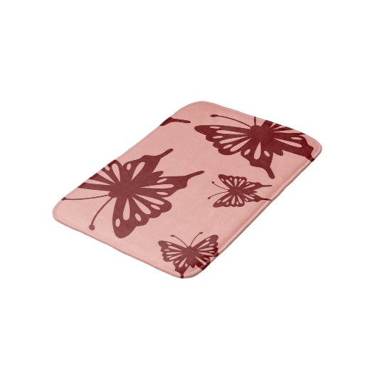Schmetterlingsmuster Badematte (Schrägansicht)
