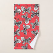 Schmetterlingsmuster Badhandtuch Set (Handtuch)