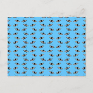 Schmetterlingsmuster Blau. Postkarte