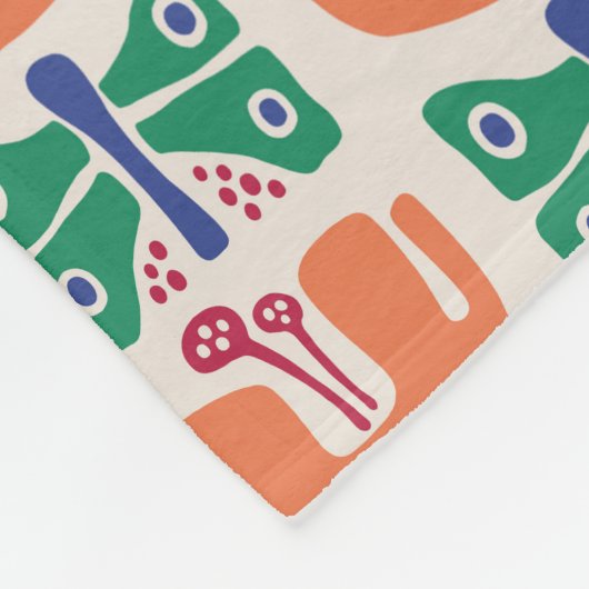 Schmetterlingsmuster-Blume Fleecedecke (Ecke)