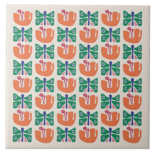 Schmetterlingsmuster-Blume Fliese