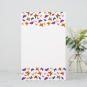 Schmetterlingsmuster Briefpapier (Stehend Vorderseite)