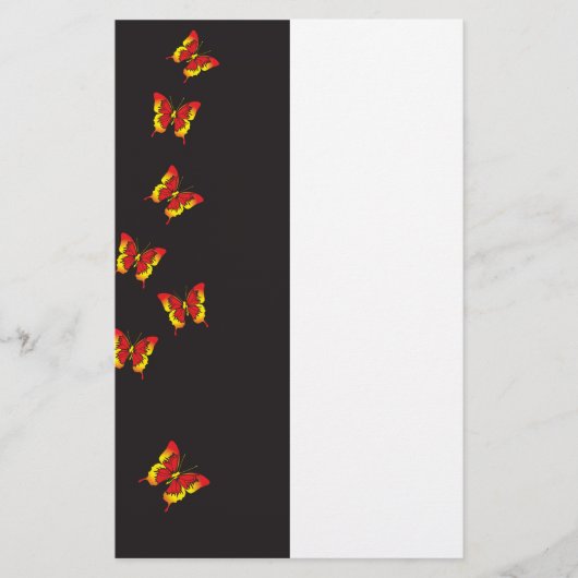 Schmetterlingsmuster Briefpapier (Vorderseite)