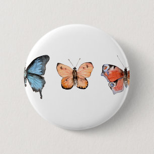 Schmetterlingsmuster Button
