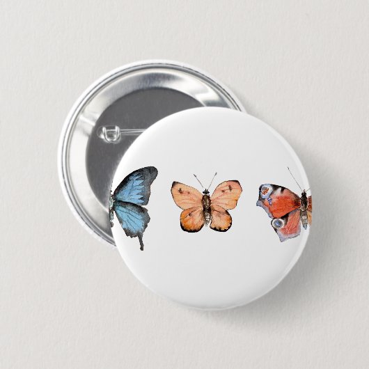 Schmetterlingsmuster Button (Vorne & Hinten)